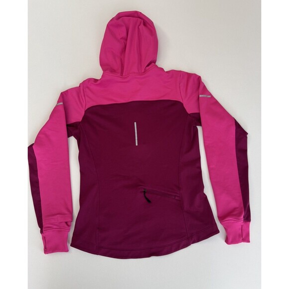 Nike Running Womens Sweatshirt Small Dri-Fit Hooded 1/4 Zip Pullover Pink - Picture 6 of 8